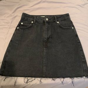 Black denim topshop mini skirt
